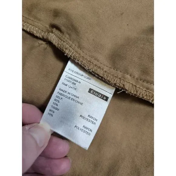 Elodie Drape Collar Long Duster Women's Size XS Brown Rayon - Picture 6 of 9